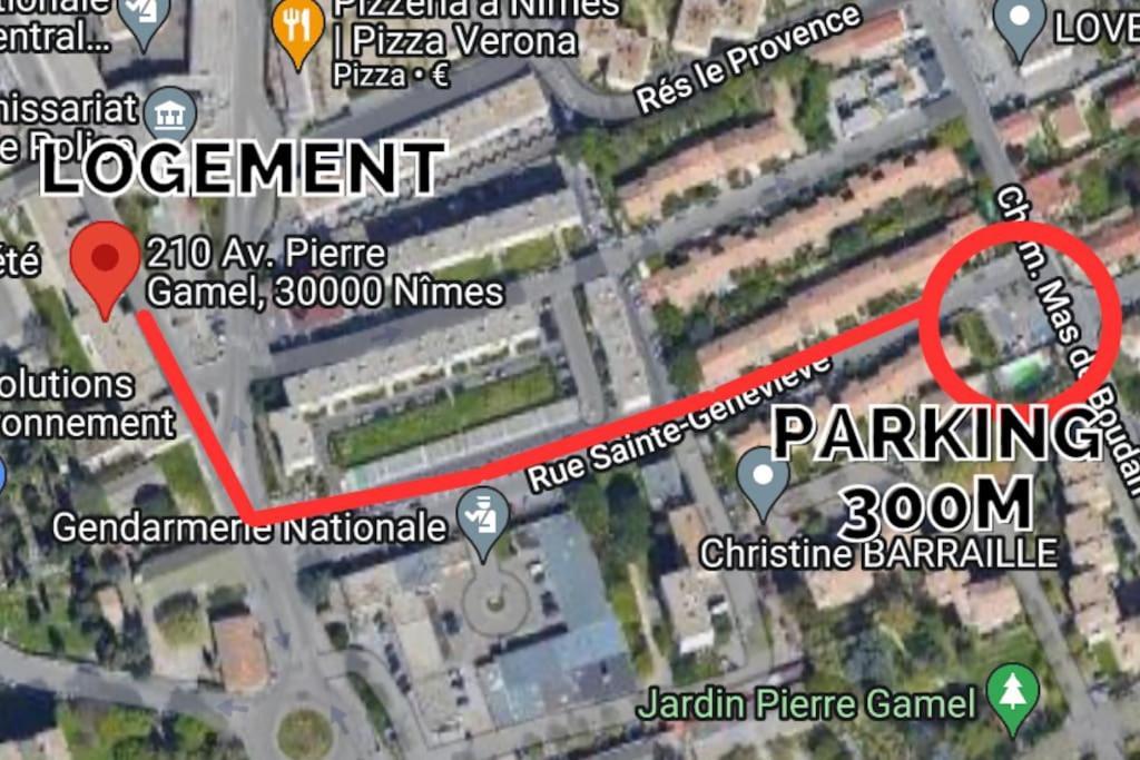 Splendide Studio Moderne - Proche Centre - Laverie Nîmes Eksteriør bilde